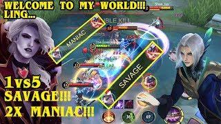 ALUCARD SAVAGE 1vs5!!! PLUS 2X MANIAC!!! LAWAN LING??? EZZY PIZZY - BADGAMER