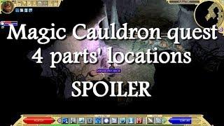 Titan Quest Ragnarok Magic Cauldron quest parts locations