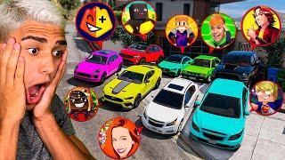 COLECIONANDO CARROS SECRETOS DE YOUTUBERS NO GTA 5