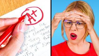 SMART AND FUNNY SCHOOL HACKS || DIY School Supply Ideas by 123 GO! GOLD