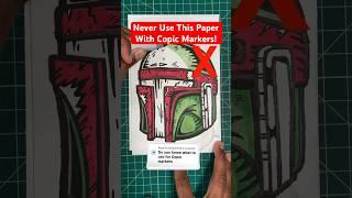 Worst Paper To Use With Copic Markers !  #art #drawing #shorts