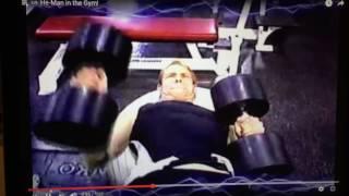 Ryan Muetzel Swiss Ball 1 Arm Alternating Dumbbell Bench Press