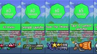 Terraria - Highest Damage Ranged Weapons Comparison - Guns & Launchers