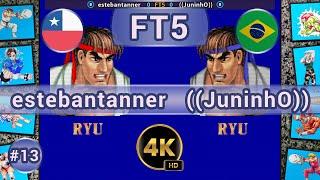 SF2 CE -  estebantanner vs ((JuninhO))  FT5 / 4K 60 FPS #sf2ce #streetfighter2 #t99h #fightcade