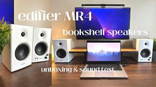 Unboxing Edifier MR4 Bookshelf Speakers (Sound Test vs M1 MacBook Pro 14" speakers)