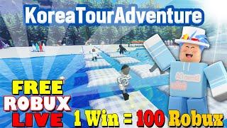 LIVE Playing Korea Tour Adventure WITH FANS! ROBLOX HANGOUT STREAM +ROBUX GIVEAWAYS!