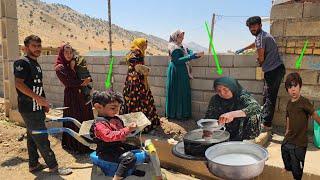 Zahra's nomadic family assistance to his son Saleh in building a home