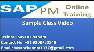 SAP PM online training | sample class video - Equipment Master