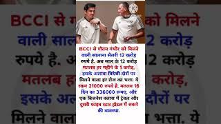 Gautam Gambhir ki salary #cricket #cricketlover #shortvideo ##gautamgambhir