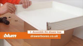 Blum Metabox - shallow replacement kitchen drawer box - 1 of 3  Assemble the drawer box