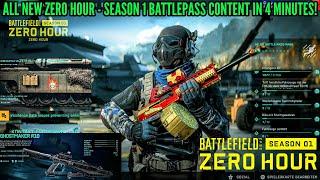 ALL NEW ZERO HOUR - SEASON 1 BATTLEPASS CONTENT IN 4 MINUTES! BATTLEFIELD 2042 DLC XBOX SERIES X