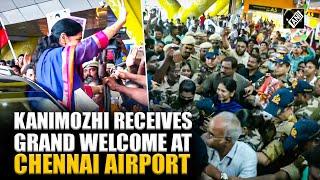Watch: DMK MP Kanimozhi receives grand welcome after return from Operation Sindoor Global outreach