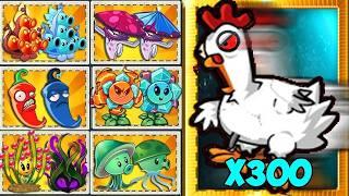 Pvz 2 Challenge - Random 50 Pair Team Plants Vs 200 Animal Zombies