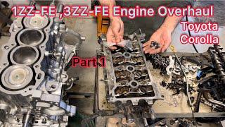 1ZZ-FE Engine Rebuilding || Cylinder Head Reassembly Of Toyota Corolla