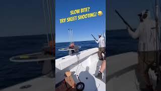 Skeet shooting from a boat while #fishing - #shooting #funny