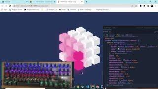 ASMR Programming - Coding Hovered effective Cube - No Talking