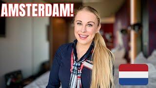 24 Hours in AMSTERDAM! International Flight Attendant Life