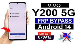 Vivo Y200 5G : Google Account Bypass (without pc) - ANDROID 14 LATEST UPDATE