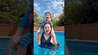 Dog vs Cat Showdown at the Pool!  ️