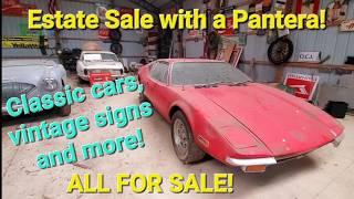Estate sale of antiques, cars, bikes, and signs! Amazing stuff!
