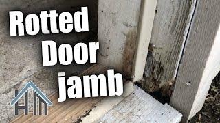 How to fix, repair replace rotted exterior door jamb, Easy!