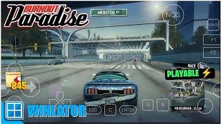 Burnout Paradise Gameplay on Android | Winlator 8.0 R1 | Tested on Snapdragon 845 + Settings!