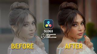 Davinci Resolve Color Grading Tutorial | SLOG3 Cinematic Wedding Theme | Davinci Resolve 19 Tutorial