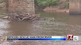 5 Fayetteville Officers jump into Cape Fear River to rescue man