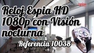 Reloj Espia Sumergible HD 1080p con Visión Nocturna y Correa de Piel