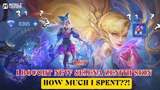 SPENDING 8000+ ON SELENA ZENITH SKIN:CINDER OF CURSE  MLBB 2025