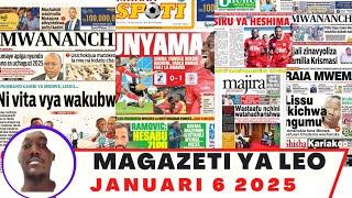 Magazeti ya leo Januari 6/2025 ijumatatu asubuhi/magazeti ya michezo leo asubuhi jumatatu/Yanga