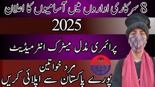 Latest Govt Jobs in Pakistan 2025 - Sanam Dilshad