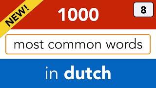 Dutch verbs - Lesson 8: Most common verbs & Dutch verb conjugation