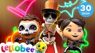 The Skeleton Spooky Boogie | Lellobee City Farm | Dance Party Songs 2024  Sing and Dance Along 