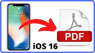 Convert Photo To PDF On iPhone iOS 16 New 2023 tutorial