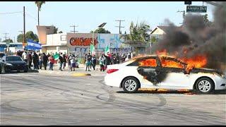 ICE in LA Protestors Clash