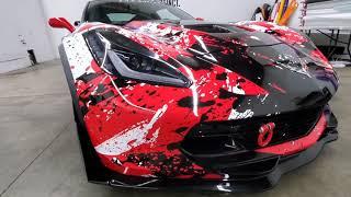 Corvette C7 Z06 - Custom American Flag Design Wrap