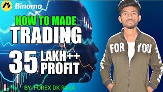 35Lakh Live Profit Binomo |Technical analysis Strategy 100%win |Forex Dk Raja #binomo
