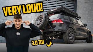 VW TOUAREG SOUNDS LIKE NISSAN GTR!  LOUD 7P 3.0 TDI V6!