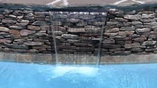 Spa Spillway Waterfall from Backyard Oasis Pools, Raleigh, NC