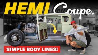 How to Make Custom Dies for Simple Body Lines | Fabricating Hemi Coupe Door Reveal!