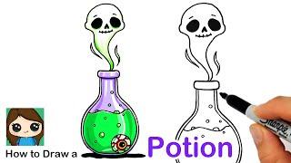 How to Draw a Spooky Potion Bottle