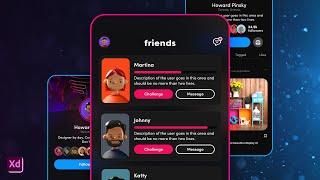Design a Friends List using Repeat Grids in Adobe XD (Part 3)