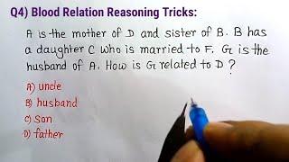 Blood Relation Reasoning Tricks | Blood Relation Concept | Reasoning Classes||