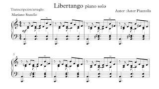 "LIBERTANGO" FREE PIANO SHEET MUSIC - Astor Piazzolla arr. Mariano Statello