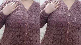 Full Cardigan knitting design/pattern Tutorial #31 for cardigan, sweater, jacket, frock ||in hindi||