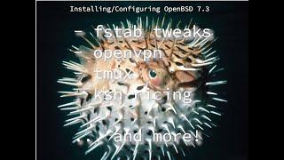 OpenBSD 7.4  install/config (Part 4):   fstab, openvpn, tmux, ksh prompt, and more