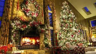 Beautiful Relaxing Christmas Music  Crackling Fireplace SoundsChristmas Ambience.