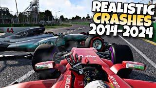 F1 REALISTIC CRASHES 2014 - 2024