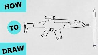 HOW TO DRAW XM8 GUN OF FREE FIRE #ArtBySujan